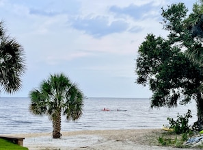 Three kayaks are included for you to use for fun in the bay.  