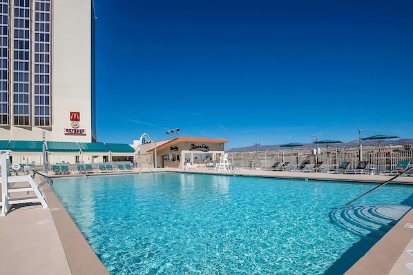 Enjoy sunbathing by the pool