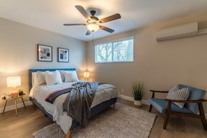 Guest bedroom #1 with all new queen-sized bed.