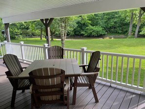 Covered Deck with River View