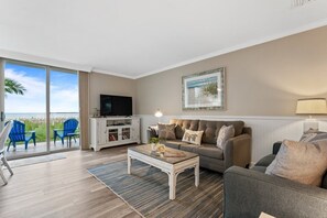 Lots of natural light in this roomy oceanfront condo