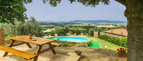 Plant, Sky, Plant Community, Water, Natural Landscape, Table, Tree, Shade, Outdoor Furniture, Swimming Pool