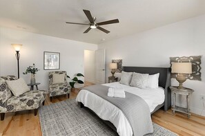 Bedroom 2 | Queen Bed with En-suite Bath and Balcony (upstairs)