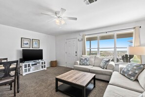 Beach view from living room.