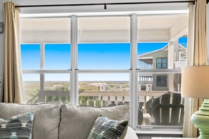 Beach view from living room.