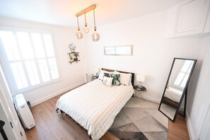 Bedroom is on the ground floor. 