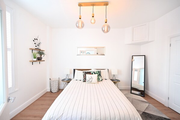 Bedroom is on the ground floor. 