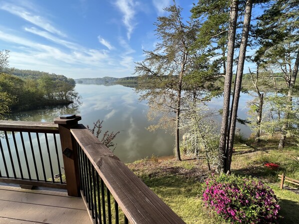 View from top of deck stairs.