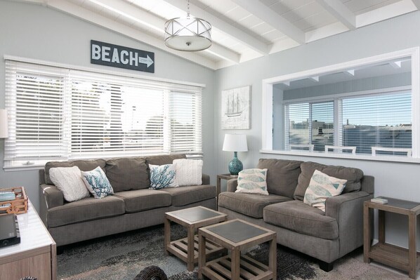 Living room with lots of natural lighting