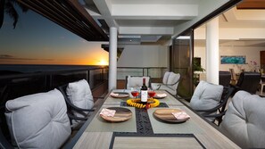 Relax at the end of the day and enjoy watching the sunset over the ocean