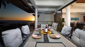 Relax at the end of the day and enjoy watching the sunset over the ocean