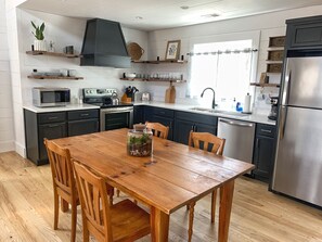 Dining area and kitchen. 