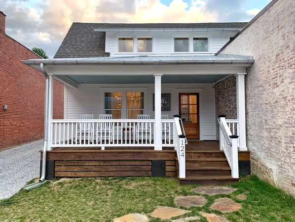 Front porch of Hazel House.