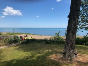 Beach view from lawn