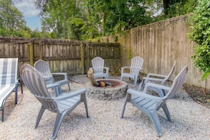 Fire Pit in Backyard