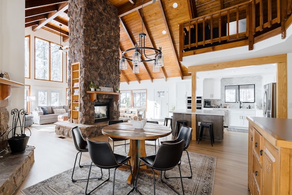 Board games or a family meal work great at this table.