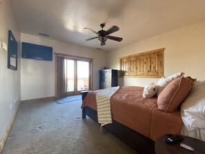 Primary Bedroom with balcony & hot tub