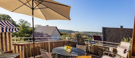 Der Balkon in der Ferienwohnung Odenwald in 74722 Buchen (Odenwald)