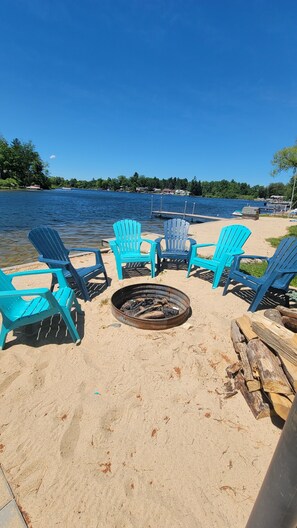 Lakeside fire pit