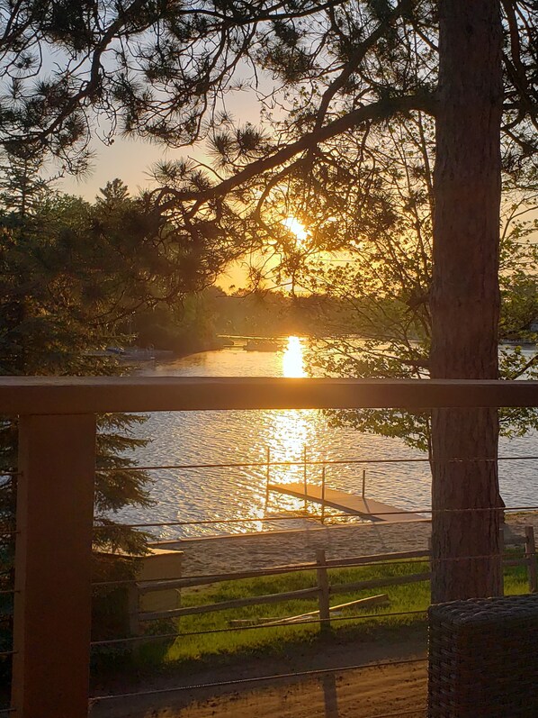 Beautiful sunset view from the deck