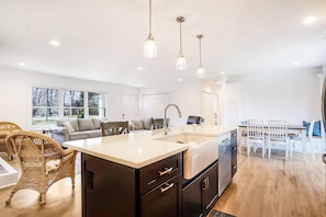 Stylish kitchen island, a central hub for cooking, dining, and socializing