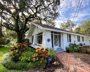 The house from outside with private patio entrance