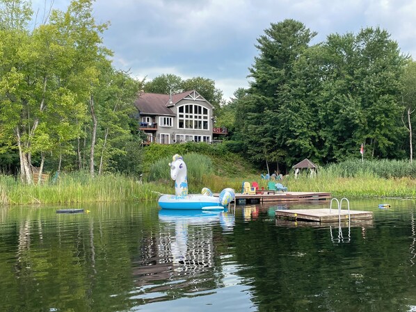 Floating Dock and swim dock at the expansive shore line