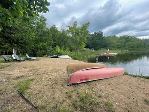 Private beach with all the water crafts