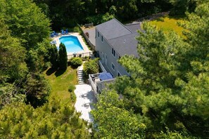 Fun filled with a pool and hot tub