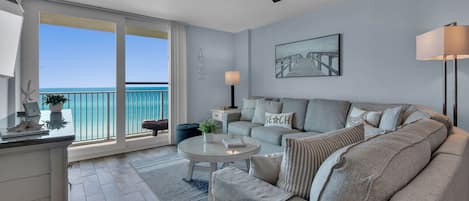 BeachCrest 505 Living Area and Gulf View