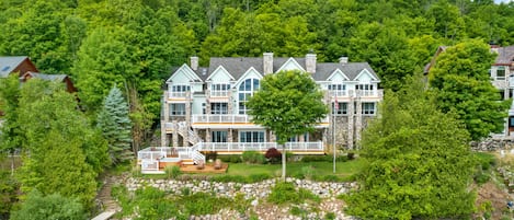 Lakefront Backyard with private dock