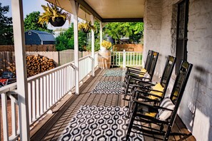 side of the house and wrap around porch