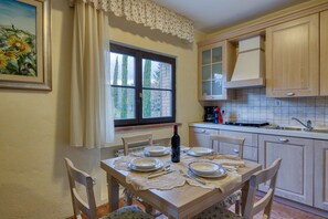 Kitchen and dining area