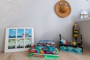 Family gatherings to relax & renew - board games, books, beach fun!