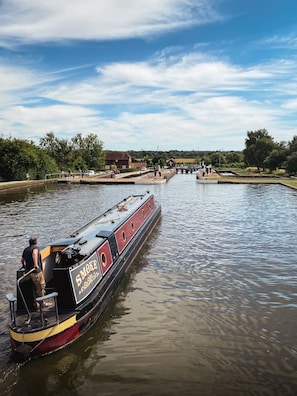 Smoke going down the magnificent Knowle Locks