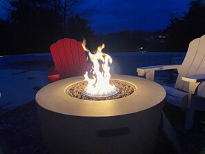 Night time by the fire. All that's missing is you! Think of all the great memories you will make.
