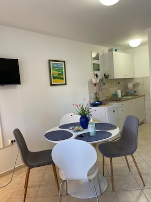 Living room and kitchen