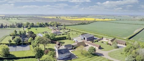 Bird-eye view of Grange Farm.