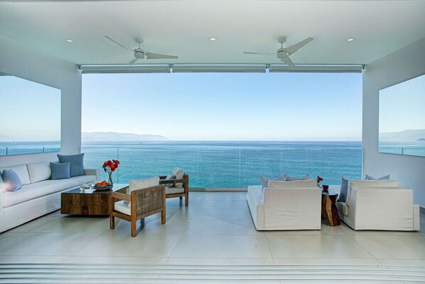 Living area with limitless sea views