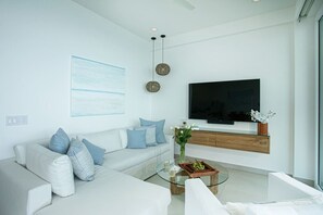 Living area with TV