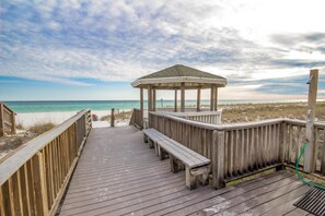 Walkway to private beach