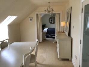 View to bed area main suite first floor. 