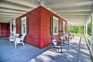 Covered Front Porch | 2 Stairs Required For Entry