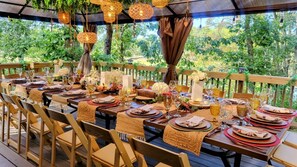 Outdoor dining at its finest. Enjoy a delicious outdoor meal at Cape Cod Villa