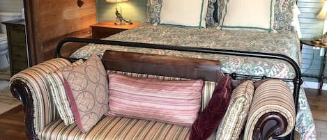 California King bed with plush Ralph Lauren bedding
