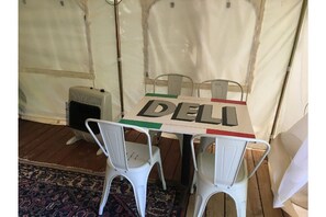 Whimsical, eclectic furnishings where you can play games, hang out, and connect.