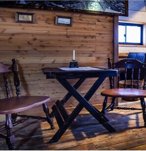 Hermit cabin dining table