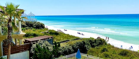 The view to the east of the beachfront pool, Beach, and Ocean