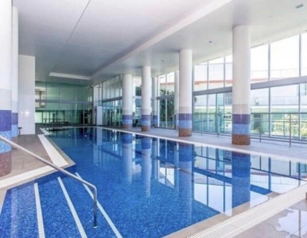 Poolside indoor and outdoor with heated spa