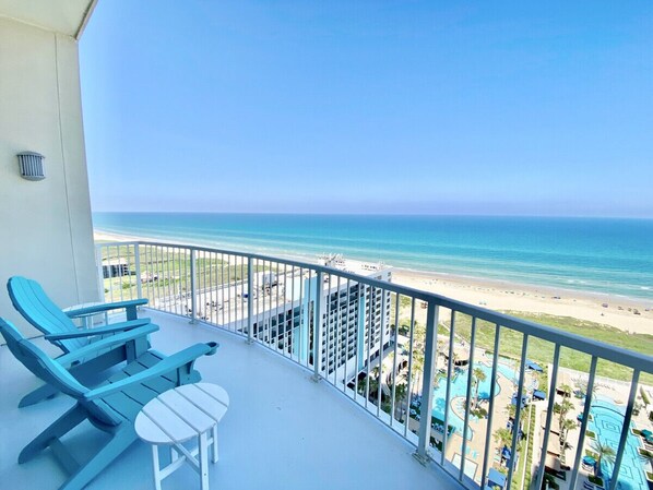 Beachside balcony view